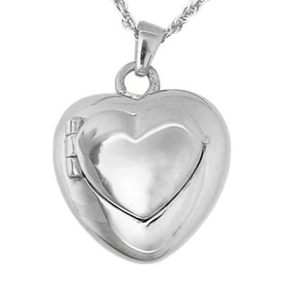 Double Heart Locket Keepsake Pendant