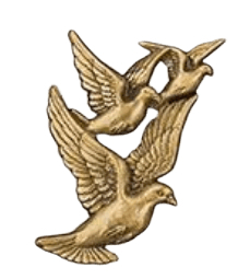 Doves in Flight Medallion Appliques