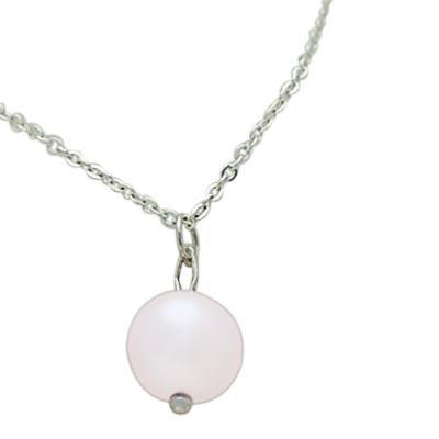 Draped White Pearl Cremation Pendant