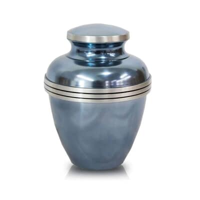 Dusted Blue Small Memorial Cremation Urn