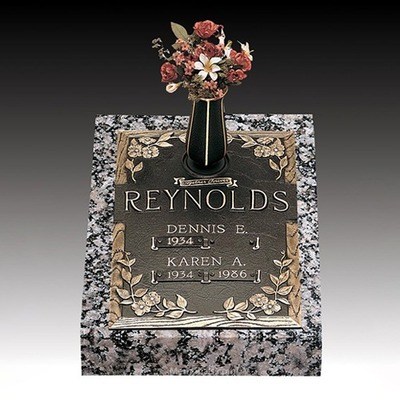 Dynasty Dogwood Deep Bronze Headstone 16 x 24