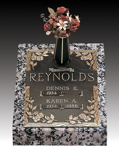 Dynasty Dogwood Deep Bronze Headstone 16 x 24