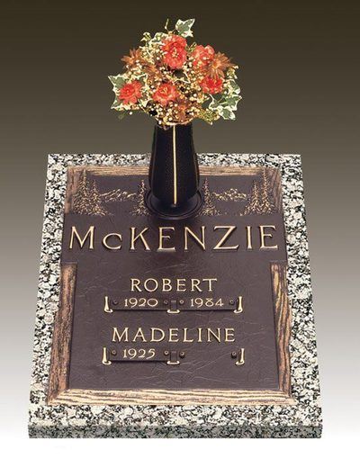Dynasty Evergreen Deep Bronze Headstone
