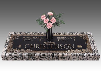 Dynasty Fruit of Life Bronze Headstone 44 x 14