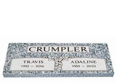 Dynasty Rose Companion Granite Headstone 36 x 12