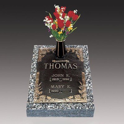 Dynasty Rose Deep Bronze Headstone 16 x 24