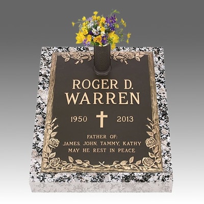 Dynasty Rose Deep Bronze Headstone 24 x 30