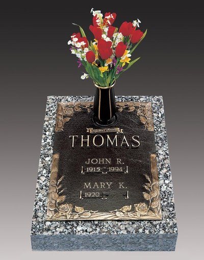 Dynasty Rose Deep Bronze Headstone 16 x 24