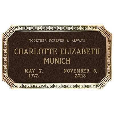 Dynasty Serenity Bronze Plaque 20 x 10