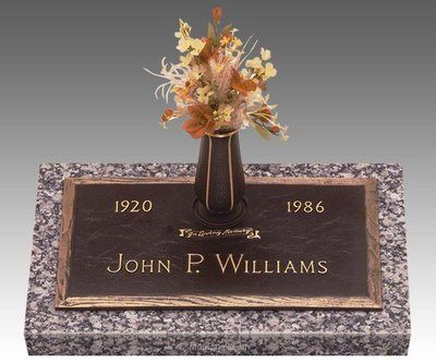 Dynasty Simplicity Bronze Grave Marker 24 x 12