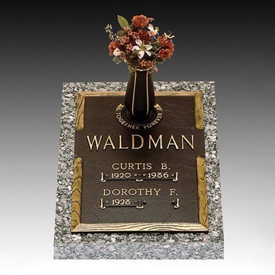 Dynasty Simplicity Deep Bronze Headstone 16 x 24