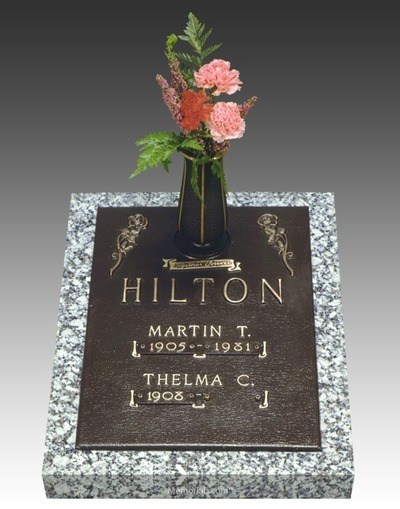 Dynasty Tea Roses Deep Bronze Headstone