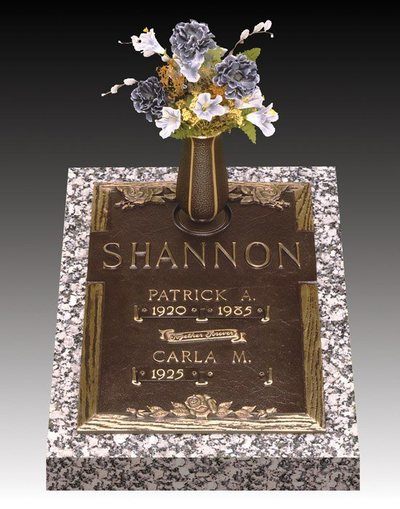 Dynasty Victorian Rose Deep Bronze Headstone
