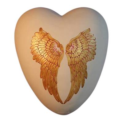 Earned Wings Heart Ceramic Urn