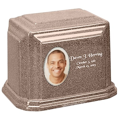 Earth Tone Cultured Photo Urn