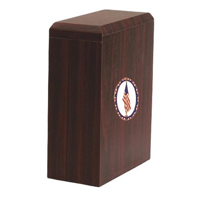 Scottish US Flag Cremation Urn