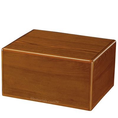 Elegant Oak Wood Funeral Urn