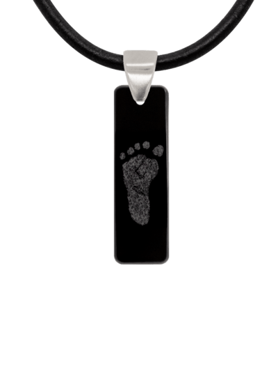 Black Footprint Bar Pendant