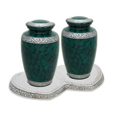 Emerald Green Companion Urns