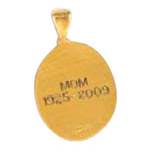 Pet Paw Print Gold Keepsake Pendant