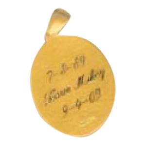 Pet Paw Print Gold Keepsake Pendant