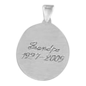 Pet Paw Print Sterling Keepsake Pendant