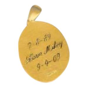 Regular Casing Feet Gold Keepsake Pendant