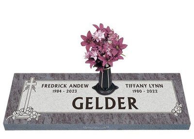 Essence of Love Companion Granite Headstone 40 x 14