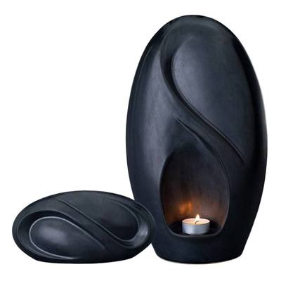 Eternity Black Matte Ceramic Urns