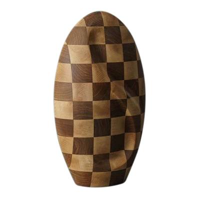 Eternity Checkered Walnut Cremation Urn