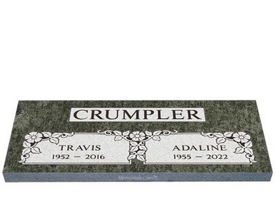 Eternity Dogwood Companion Granite Headstone 36 x 12