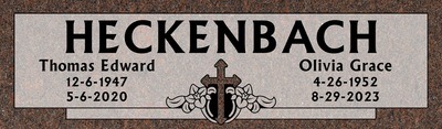Eternity Together Companion Granite Headstone 48 x 14