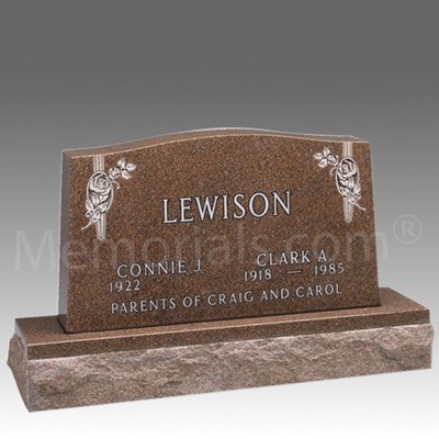 Everlasting Roses Granite Upright Headstones