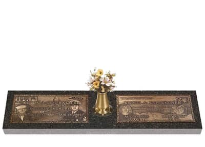 Expression Bronze Double Grave Marker For Two II