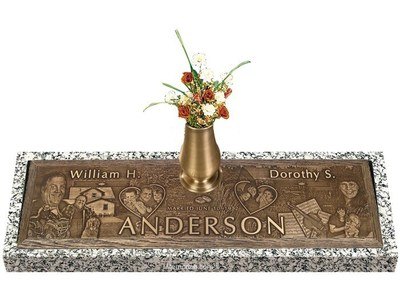 Expression Bronze Grave Marker For Two