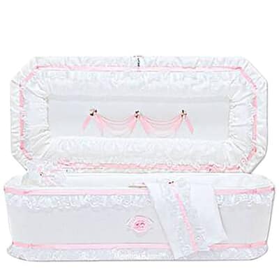 Exquisite Pink Mini Child Casket