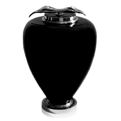 Black Pearls Glass Cremation Urn