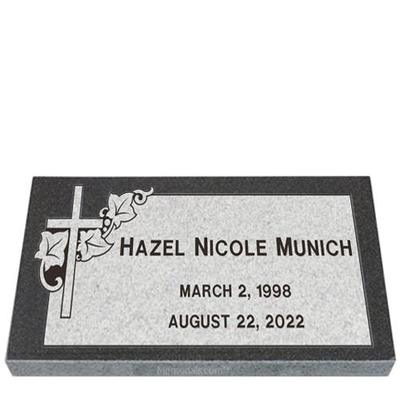 Faith & Love Granite Grave Marker 24 x 12