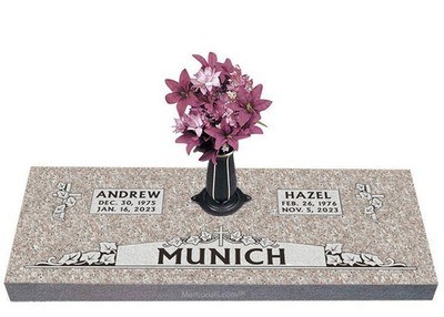 Faith In All Companion Granite Headstone 36 x 12