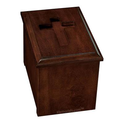 Faith In Our Hearts Wooden Urn