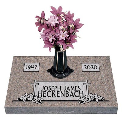 Faithful Devotion Granite Grave Marker 26 x 14