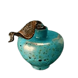 Faldo Turquoise Glass Urn