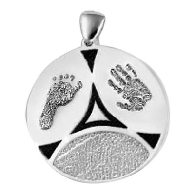 Family 3 Print Sterling Silver Keepsake