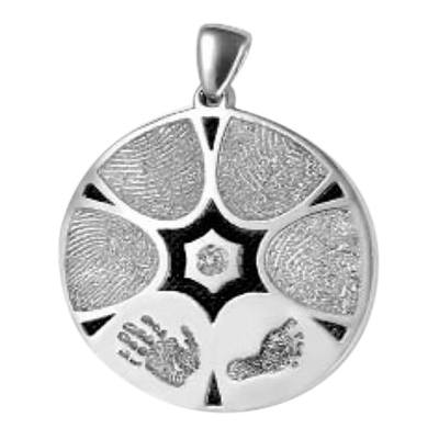 Family 6 Print Sterling Silver Keepsake