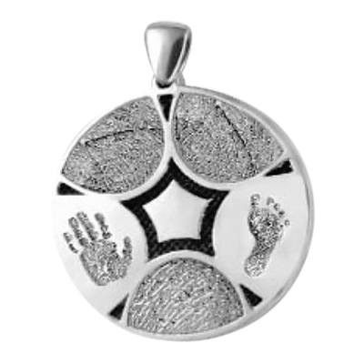 Family 5 Print Sterling Silver Keepsake