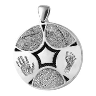 Family 5 Print 14k White Gold Keepsake