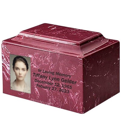 February Marble Photo Urn