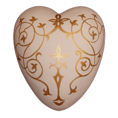 Filigree Ceramic Heart Urns