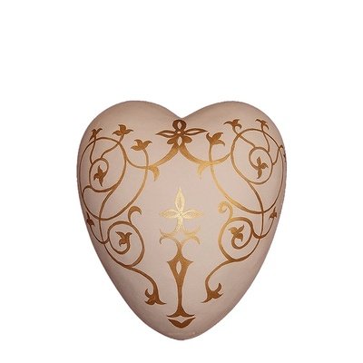 Filigree Ceramic Keepsake Heart Urn