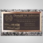 Firefighter Truck Bronze Plaque